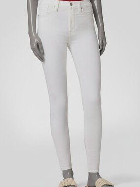 Hudson Women's White Barbara High Rise Ankle Skinny Jeans Pants Size 25